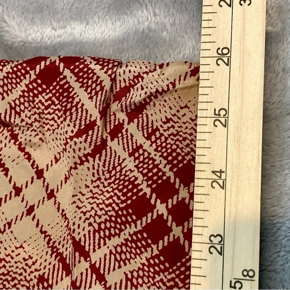 Vintage Oscar de la Renta Silk Floral Plaid Scarf Raw Fringe Wrap Designer